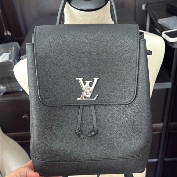 Louis Vuitton Handbags - Louis Vuitton Black Leather Backpack